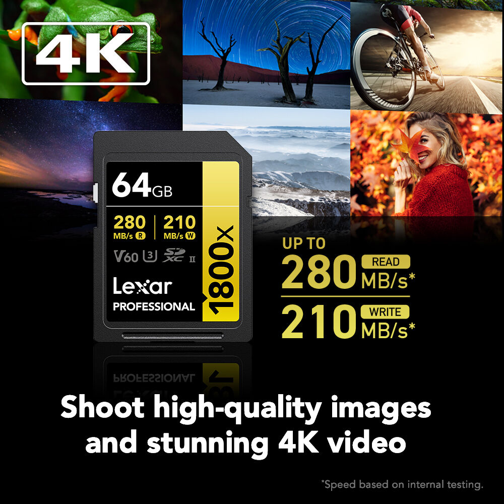 Lexar 64GB Professional 1800x UHS-II SD - 7